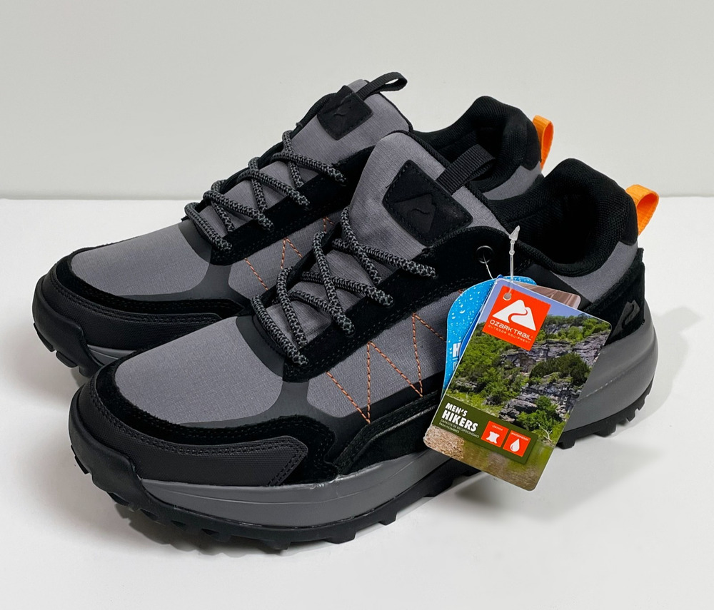 Ozark Trail Men's Waterproof Hiking Shoes Black Size 11.5